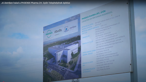 Jó ütemben halad a PHOENIX Pharma új Győri Logisztikai Központjának építése